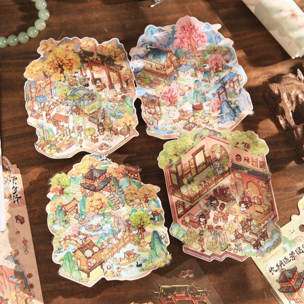 Multicolor 3D Stacked Landscape Stickers Chinese Retro Landscaping Making Sticker For Kid Adult 3
Multicolor 3D Stacked Landscape Stickers Chinese Retro Landscaping Making Sticker For Kid Adult 3