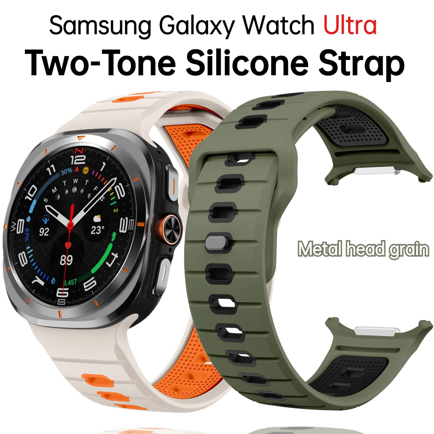 Sports Silicone Strap For Samsung Galaxy Watch Ultra 47mm Soft Loop Two Color Band For Samsung Galaxy 7 Ultra No Gaps Watchband Galaxy Watch Ultra 7 47mm
Sports Silicone Strap For Samsung Galaxy Watch Ultra 47mm Soft Loop Two Color Band For Samsung Galaxy 7 Ultra No Gaps Watchband Galaxy Watch Ultra 7 47mm