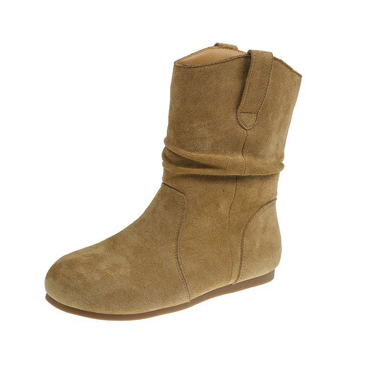 Retro inner heightening small short boots women s 2025 new autumn and winter sleeve round head stacking boots slim short boots western boots 35
Retro inner heightening small short boots women s 2025 new autumn and winter sleeve round head stacking boots slim short boots western boots 35