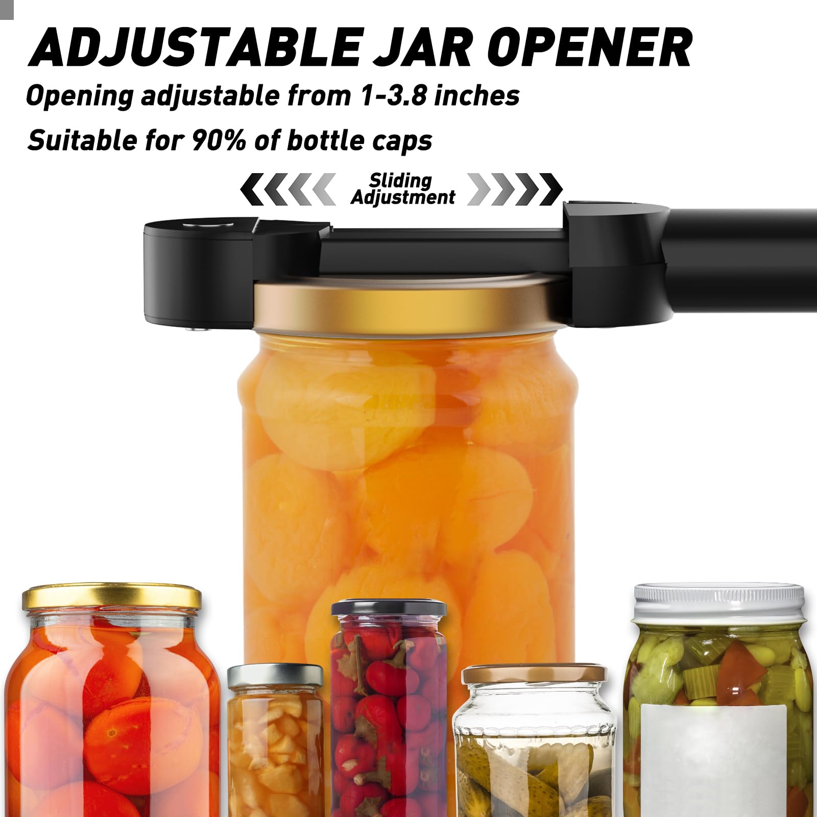 Jar Opener Bottle Opener Multifuction Retractable Magnetic Can Opener Kitchen Gadgets for Weak Hands and Seniors with Arthritis чёрный
Jar Opener Bottle Opener Multifuction Retractable Magnetic Can Opener Kitchen Gadgets for Weak Hands and Seniors with Arthritis чёрный