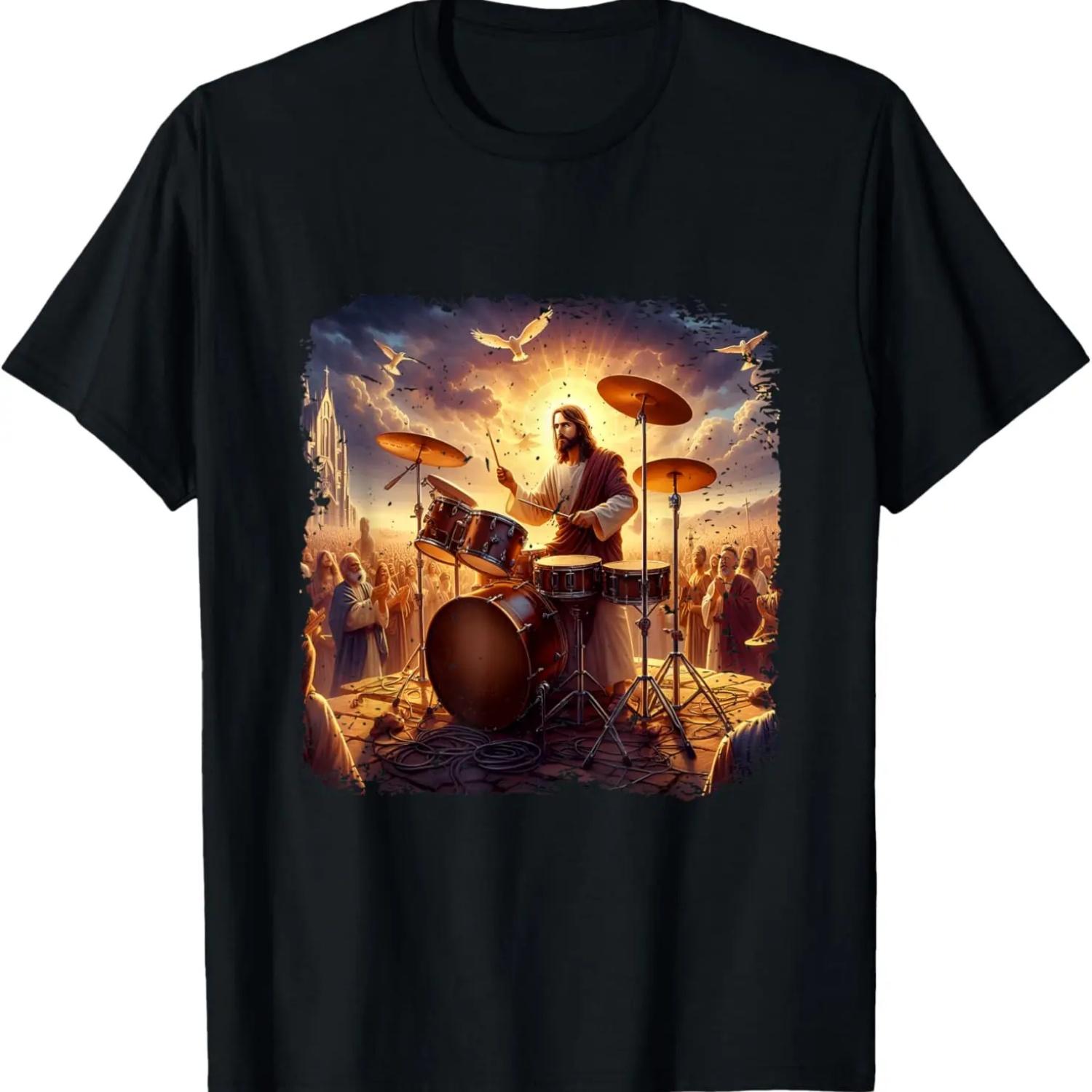 Иисус играет на барабанах Христианский барабанщик Живопись Игра на барабанах Футболка M чёрный
Иисус играет на барабанах Христианский барабанщик Живопись Игра на барабанах Футболка M чёрный