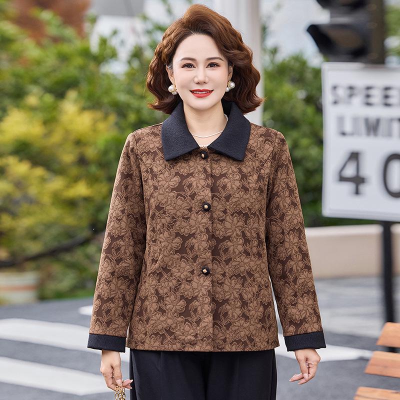 Spring Contrasting Color Lapel Jacket for Women - Lightweight, Ideal for Mothers in Spring and Autumn XL (90-105 jin) кавовий
Spring Contrasting Color Lapel Jacket for Women - Lightweight, Ideal for Mothers in Spring and Autumn XL (90-105 jin) кавовий