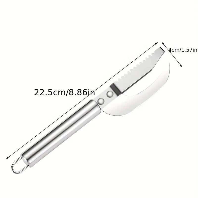 Scale Scraper 3 in 1 Stainless Steel Fish Scale Knife Sawtooth Scraping Boning Filleting Cut Dig Maw Knife Remove Scale Brush
Scale Scraper 3 in 1 Stainless Steel Fish Scale Knife Sawtooth Scraping Boning Filleting Cut Dig Maw Knife Remove Scale Brush