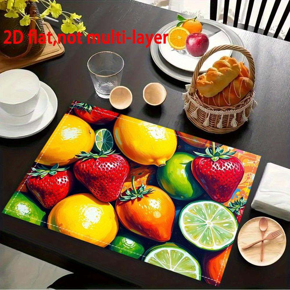 2D Flat Print, Colorful Fruit Juice Drip Summer Carnival Placemats, Easy to Clean, Suitable for Outdoor, Indoor, Dining, Picnic 6PC 30X45cm
2D Flat Print, Colorful Fruit Juice Drip Summer Carnival Placemats, Easy to Clean, Suitable for Outdoor, Indoor, Dining, Picnic 6PC 30X45cm