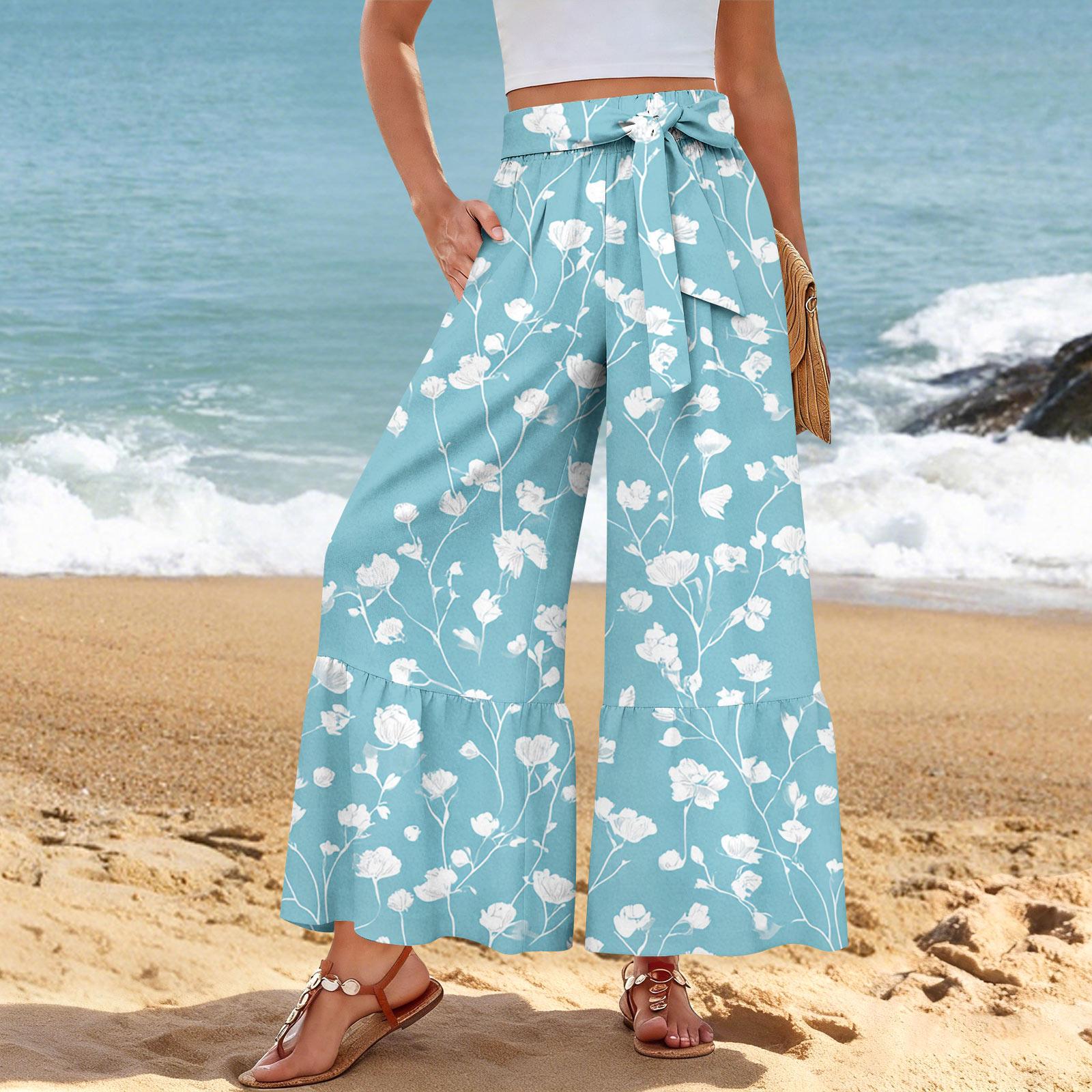 Women s Wide-Leg Casual Pants, Stretch, High Waist, Ruffled Hem, Wide Legs, Belted, And Pockets XL ціан
Women s Wide-Leg Casual Pants, Stretch, High Waist, Ruffled Hem, Wide Legs, Belted, And Pockets XL ціан