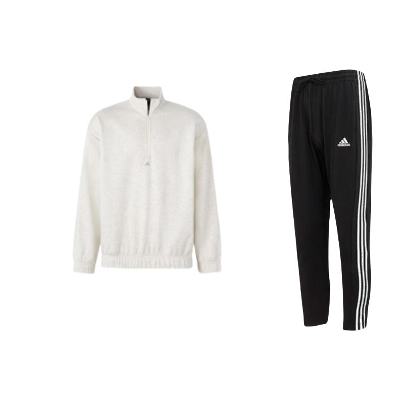 Adidas Letter Logo Half-Zip Stand Collar Sweatshirt And Tapered Knit Pants Casual Sports Set Men sets IC0044+IW1625 M
Adidas Letter Logo Half-Zip Stand Collar Sweatshirt And Tapered Knit Pants Casual Sports Set Men sets IC0044+IW1625 M
