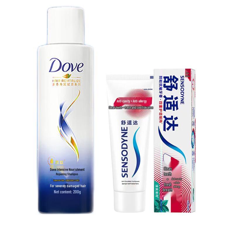 Sensodyne Anti-Sensitive Toothpaste & Dove Repair Shampoo Bundle
Sensodyne Anti-Sensitive Toothpaste & Dove Repair Shampoo Bundle