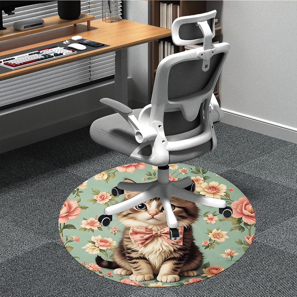 1pc Cat Floral Pattern Office Round Rug, Non-slip, Soft and Durable Office Rug for Interior Decoration, Perfect for Office, Beautiful Decoration yy260 80cm by 80cm
1pc Cat Floral Pattern Office Round Rug, Non-slip, Soft and Durable Office Rug for Interior Decoration, Perfect for Office, Beautiful Decoration yy260 80cm by 80cm