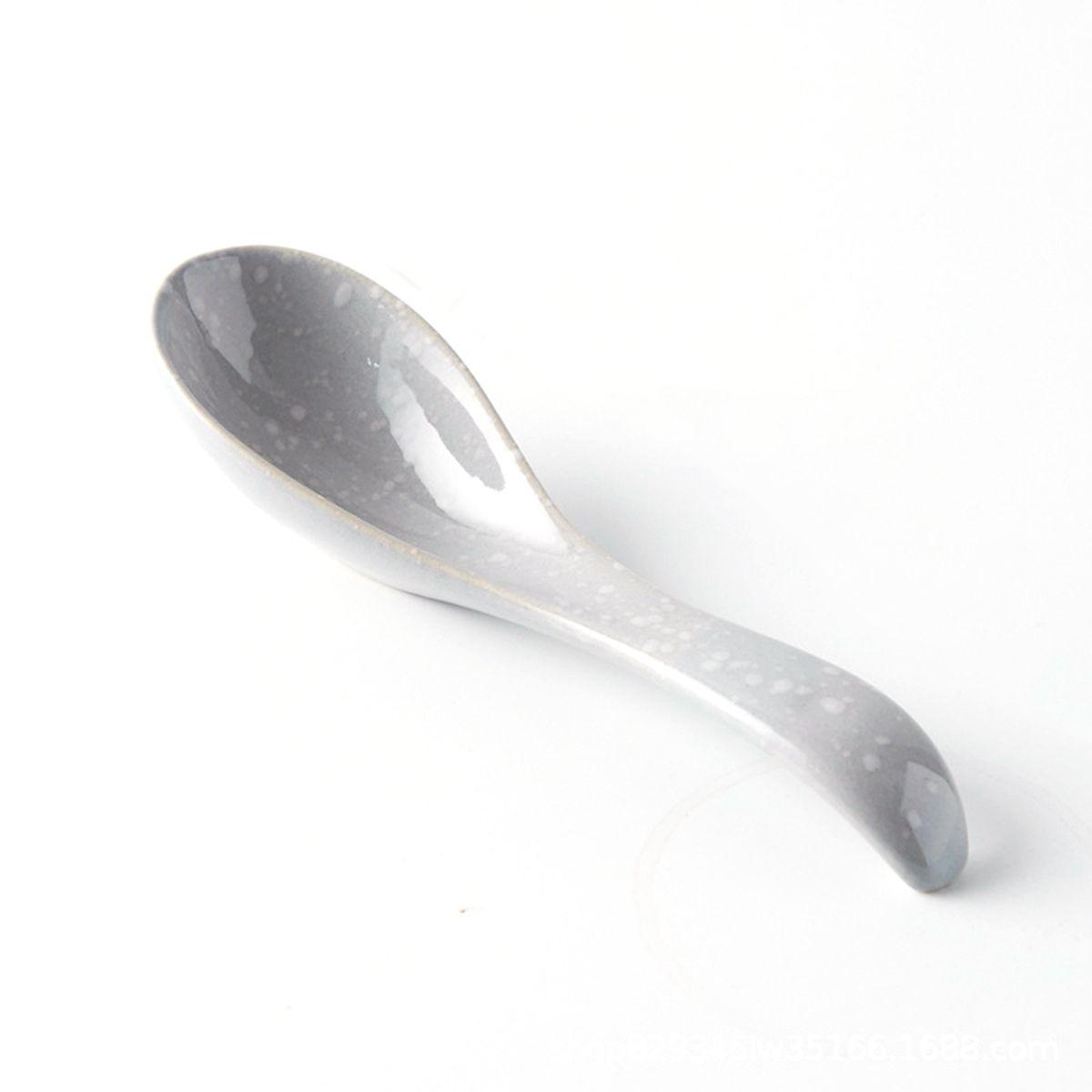 Детская керамическая посуда для еды в японском стиле, миски для смешивания, столовые приборы, суповые ложки, кухонная утварь F