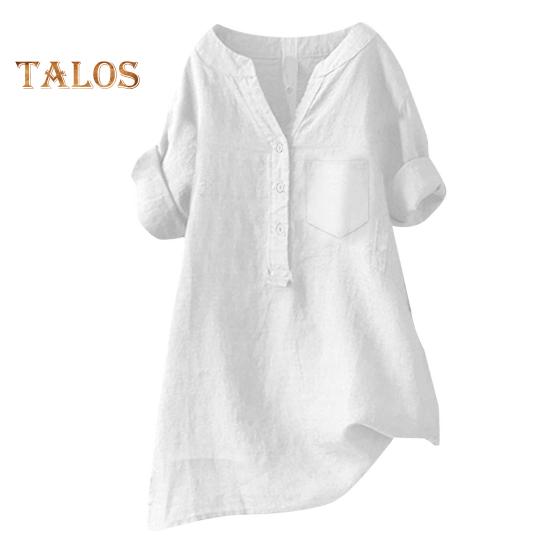 Женская рубашка с V-образным вырезом, пуговицами, рукавом 3/4, однотонные свободные топы оверсайз, повседневная одежда XXXL белый
Женская рубашка с V-образным вырезом, пуговицами, рукавом 3/4, однотонные свободные топы оверсайз, повседневная одежда XXXL белый