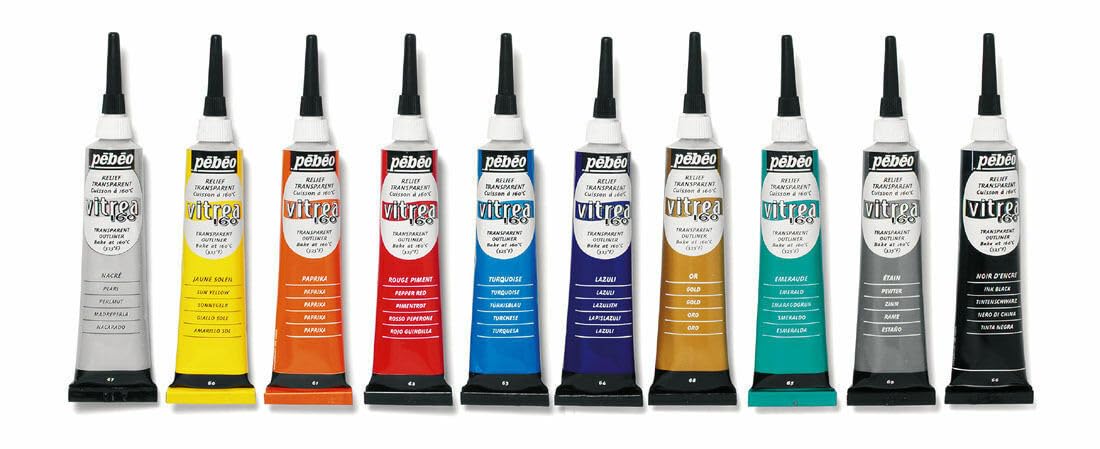 Pebeo Vitrea 160 Outliner 20ml x 10 Color Assortment Set (Oven-baked) for Glass
Pebeo Vitrea 160 Outliner 20ml x 10 Color Assortment Set (Oven-baked) for Glass