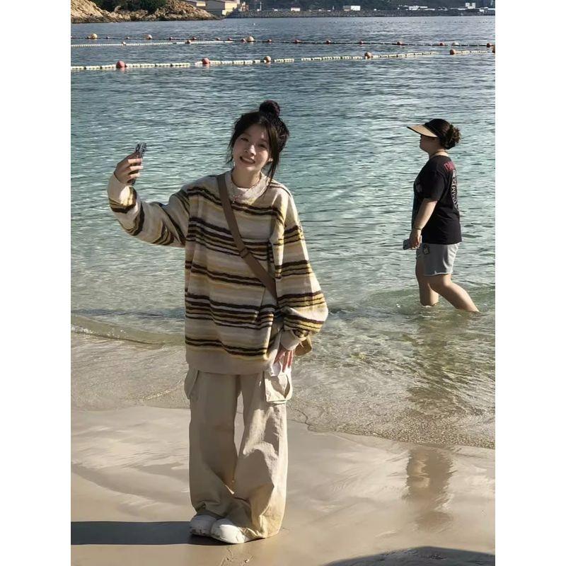 Stripes Oversize Small Gentle Soft Glutinous Sweater Sunset Yellow L Recommended 55.00 kg-60.00 kg
Stripes Oversize Small Gentle Soft Glutinous Sweater Sunset Yellow L Recommended 55.00 kg-60.00 kg