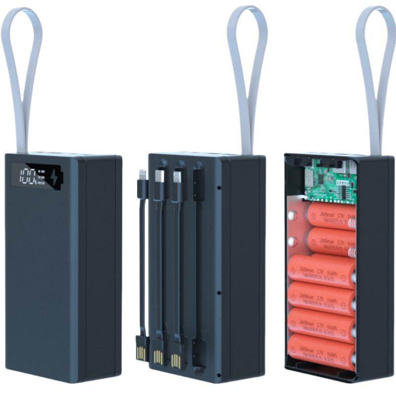 T12C*18650 DIY Power Bank Base с кабелем Micro USB Type C, фонариком, чехлом для быстрого Power Bank 18650, держателем для аккумулятора, зарядным устройством Normal version белый
T12C*18650 DIY Power Bank Base с кабелем Micro USB Type C, фонариком, чехлом для быстрого Power Bank 18650, держателем для аккумулятора, зарядным устройством Normal version белый