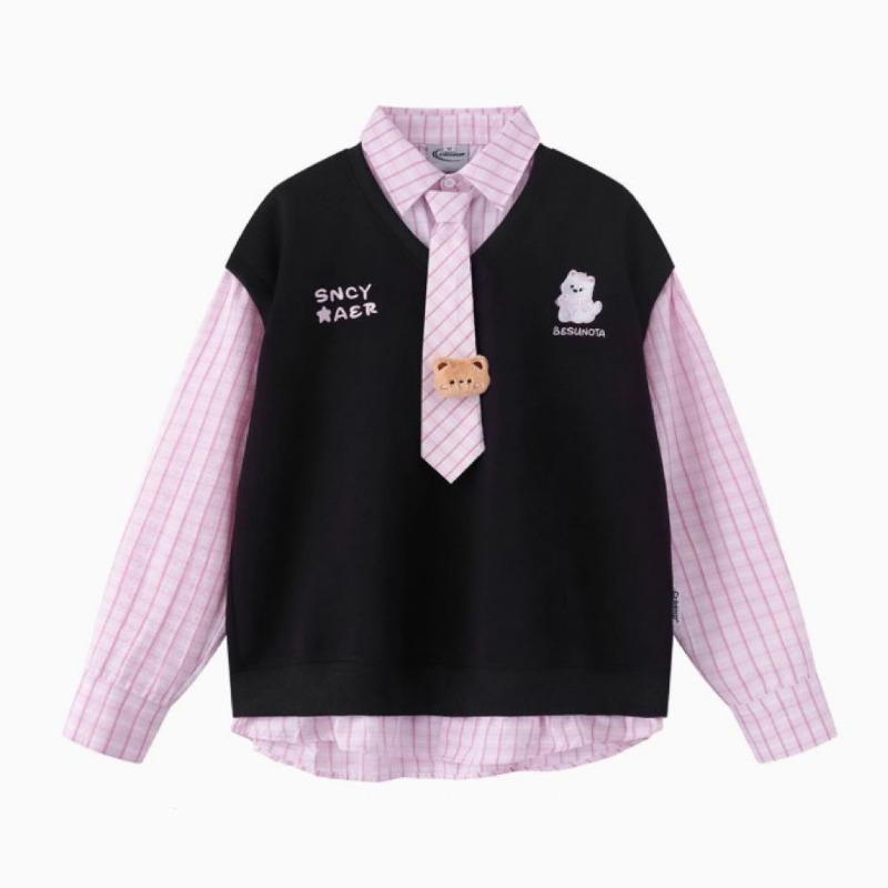 Splicing Fake Two Piece Women s Sweatshirt Cute Little Bear Lapel Long Sleeved Hoodie Japanese Loose Woman Fashion Trend Top S
Splicing Fake Two Piece Women s Sweatshirt Cute Little Bear Lapel Long Sleeved Hoodie Japanese Loose Woman Fashion Trend Top S