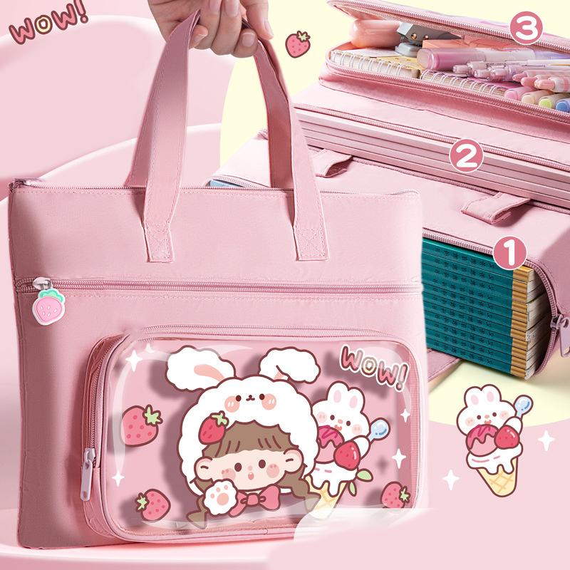 Kawaii Large Capacity Student Tutoring Bag A4 Portable Bag Extracurricular Storage Bag School Office Supplies Stationery
Kawaii Large Capacity Student Tutoring Bag A4 Portable Bag Extracurricular Storage Bag School Office Supplies Stationery