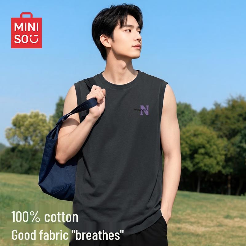 MINISO Men s Pure Cotton Letter Print Tank Top XL
MINISO Men s Pure Cotton Letter Print Tank Top XL