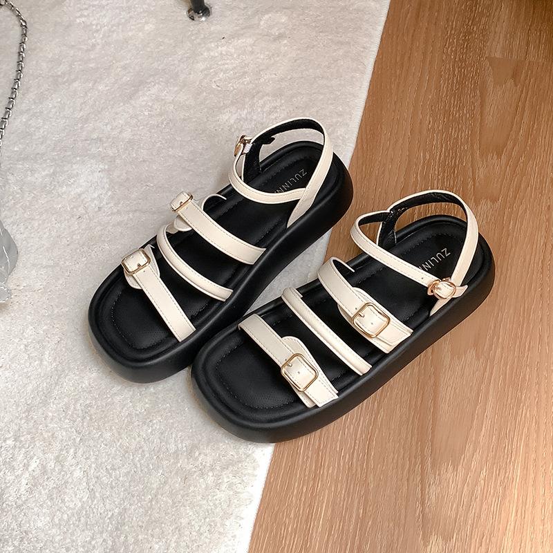 Summer new thick-soled one-word sandals women s outer wear high-end buckle fashion soft-soled versatile women s shoes 40
Summer new thick-soled one-word sandals women s outer wear high-end buckle fashion soft-soled versatile women s shoes 40