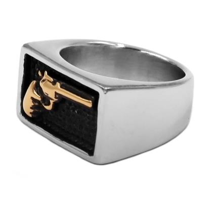 Drop Ship Size 7-14 Cool Fashion Gold Polishing Motorcycle Gun Ring 316L Stainless Steel Women Biker Golden Gun Ring 7
Drop Ship Size 7-14 Cool Fashion Gold Polishing Motorcycle Gun Ring 316L Stainless Steel Women Biker Golden Gun Ring 7