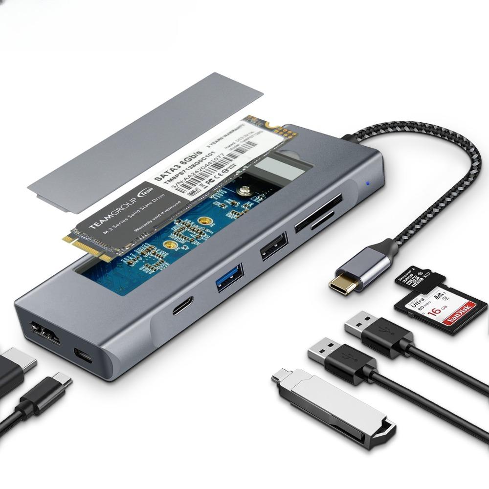 8 in 1 USB C Hub Multiport Adapter with Hard Drive Dock HDMI Ethernet USB Ports for Laptop PC 8
8 in 1 USB C Hub Multiport Adapter with Hard Drive Dock HDMI Ethernet USB Ports for Laptop PC 8