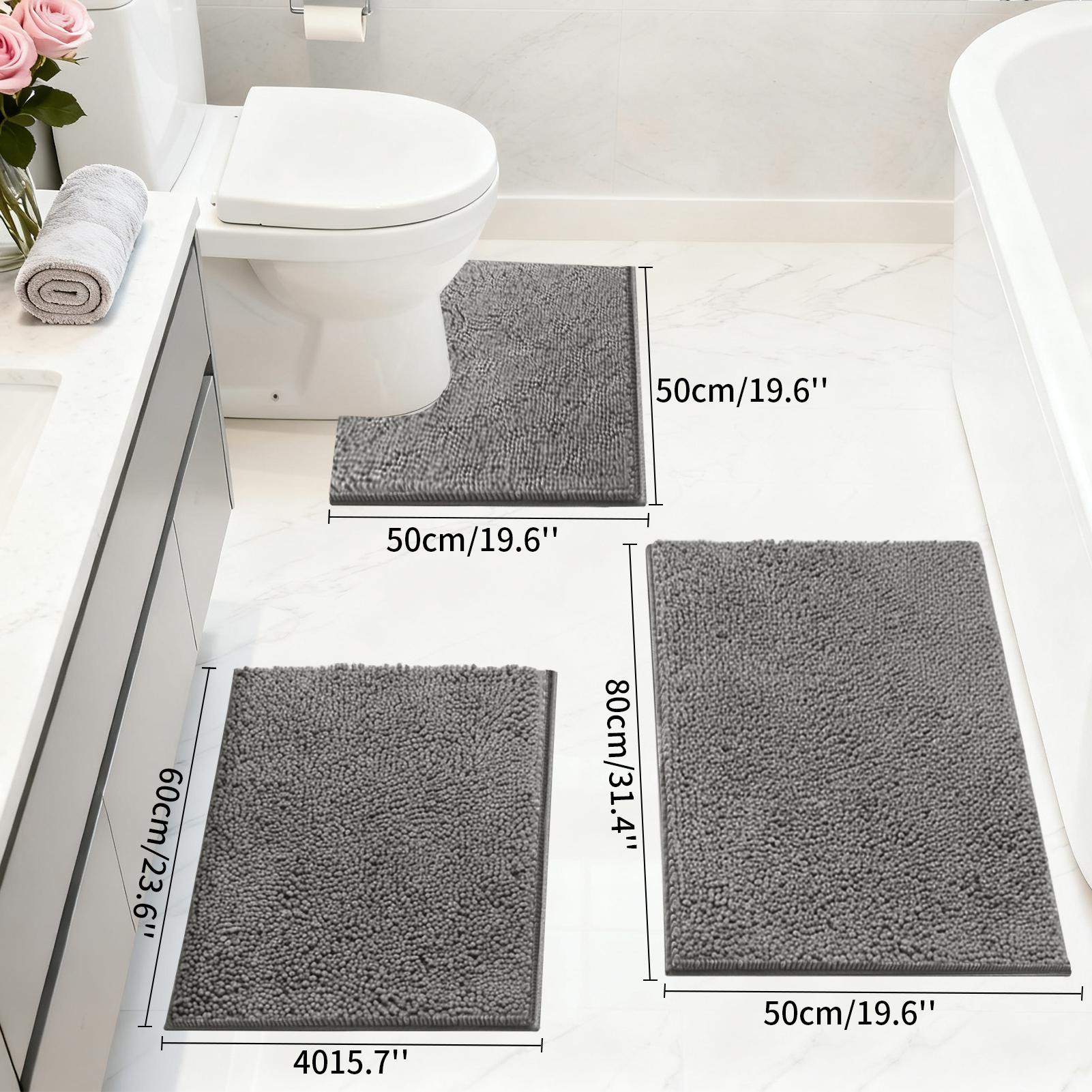 3 Piece Bathroom Rug Set Non Slip Ultra Soft Shaggy Super Absorbent Bath Mat Plush Home Floor Mats with U-Shaped Toilet Mat 3pcs set темно-сірий колір
3 Piece Bathroom Rug Set Non Slip Ultra Soft Shaggy Super Absorbent Bath Mat Plush Home Floor Mats with U-Shaped Toilet Mat 3pcs set темно-сірий колір