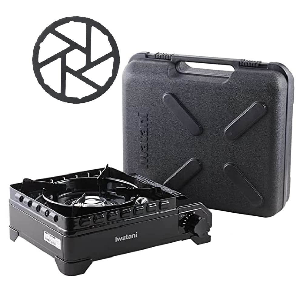 Iwatani Cassette Stove, Tough Maru, Black & Pearl Metal Iron Mini Tripod (CB-ODX-1-BK & HB-5001) 2-Piece Set
Iwatani Cassette Stove, Tough Maru, Black & Pearl Metal Iron Mini Tripod (CB-ODX-1-BK & HB-5001) 2-Piece Set