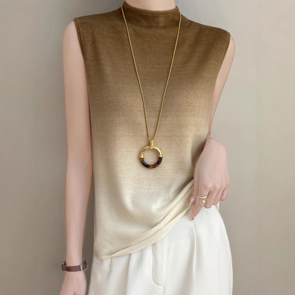 Gradient Sleeveless Slim-Fit Knit Top - Women s Versatile Fashion for Spring/Summer L (110-125 jin)
Gradient Sleeveless Slim-Fit Knit Top - Women s Versatile Fashion for Spring/Summer L (110-125 jin)