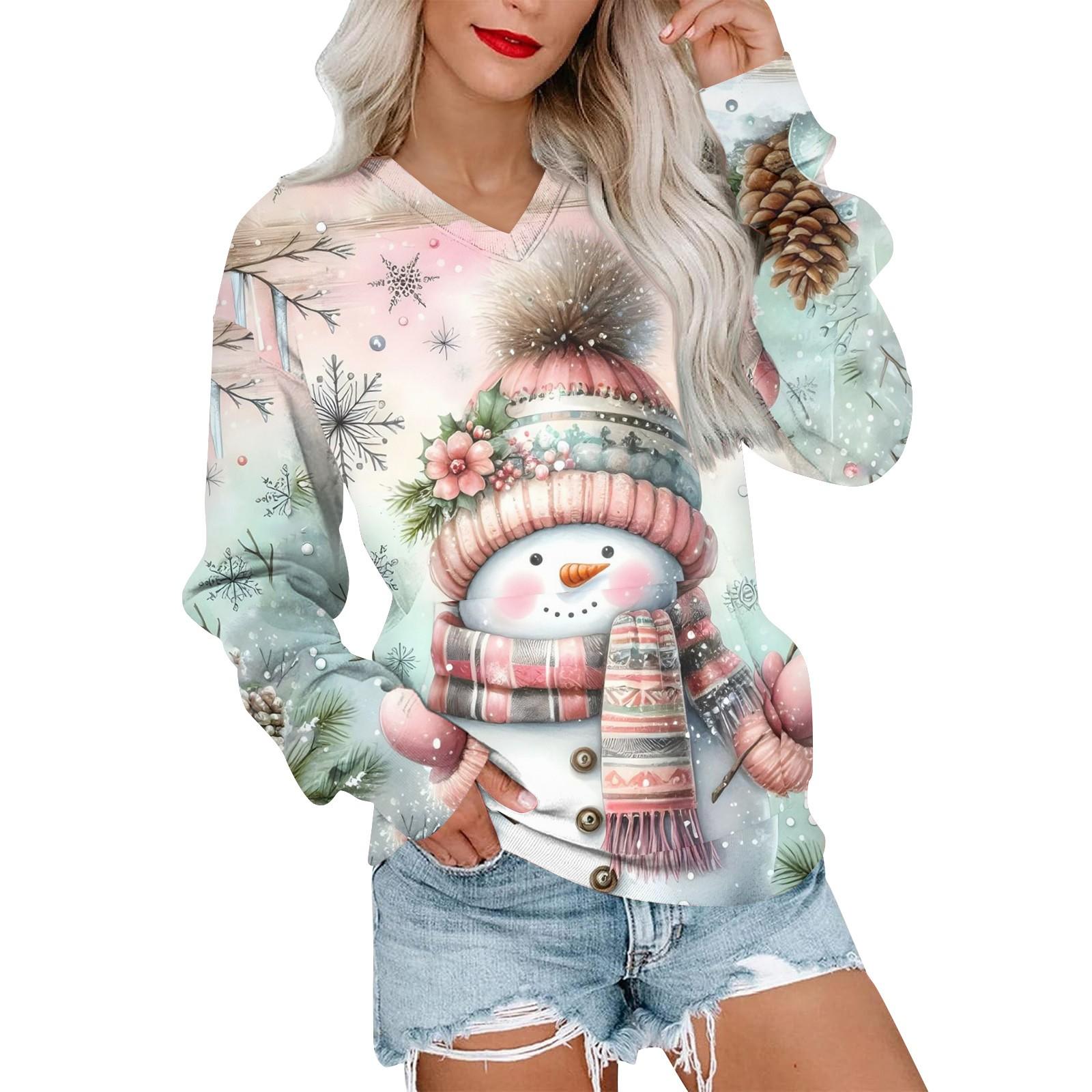 Женская повседневная модная рождественская толстовка с V-образным вырезом и длинными рукавами, легкая толстовка с карманами XXL розовый
Женская повседневная модная рождественская толстовка с V-образным вырезом и длинными рукавами, легкая толстовка с карманами XXL розовый