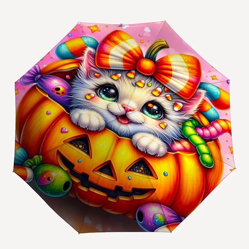 1pc Pumpkin Cat Auto-Fold Umbrella with One-Touch Open/Close - 8 Reinforced Ribs for Windproof Stability, yy251118137
1pc Pumpkin Cat Auto-Fold Umbrella with One-Touch Open/Close - 8 Reinforced Ribs for Windproof Stability, yy251118137