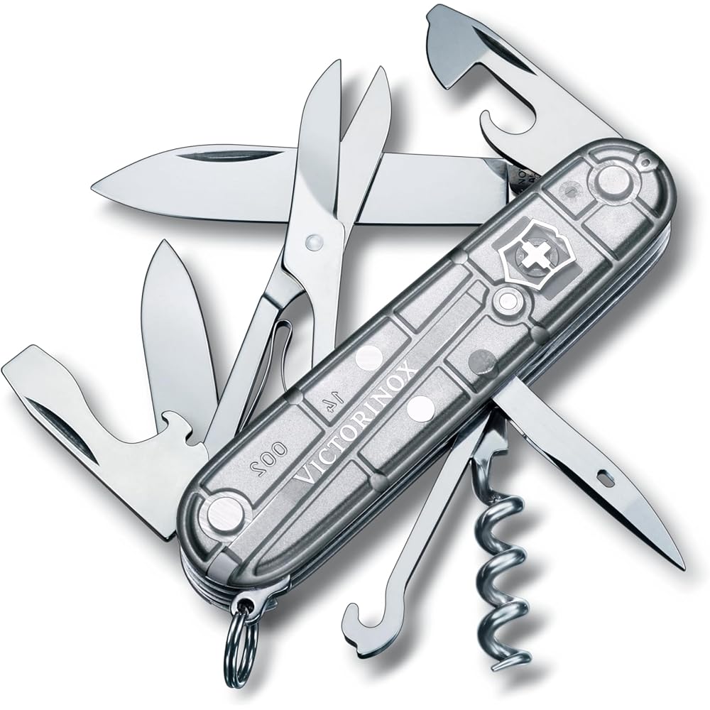 Victorinox Climber Silver Tech Swiss Army Knife 14 Functions Multi-tool with Scissors Trekking Hiking Gear
Victorinox Climber Silver Tech Swiss Army Knife 14 Functions Multi-tool with Scissors Trekking Hiking Gear