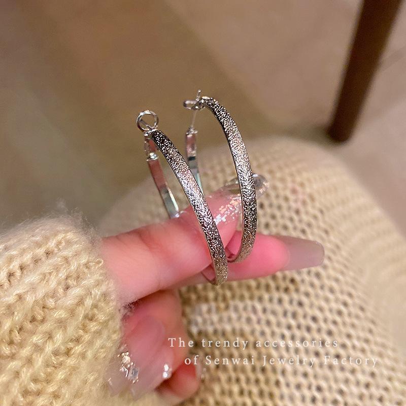 Sweet Cool Style Spice Girl Frosted Plain Ring Earrings Women s Exaggerated Earrings Korean Explosive Ears
Sweet Cool Style Spice Girl Frosted Plain Ring Earrings Women s Exaggerated Earrings Korean Explosive Ears