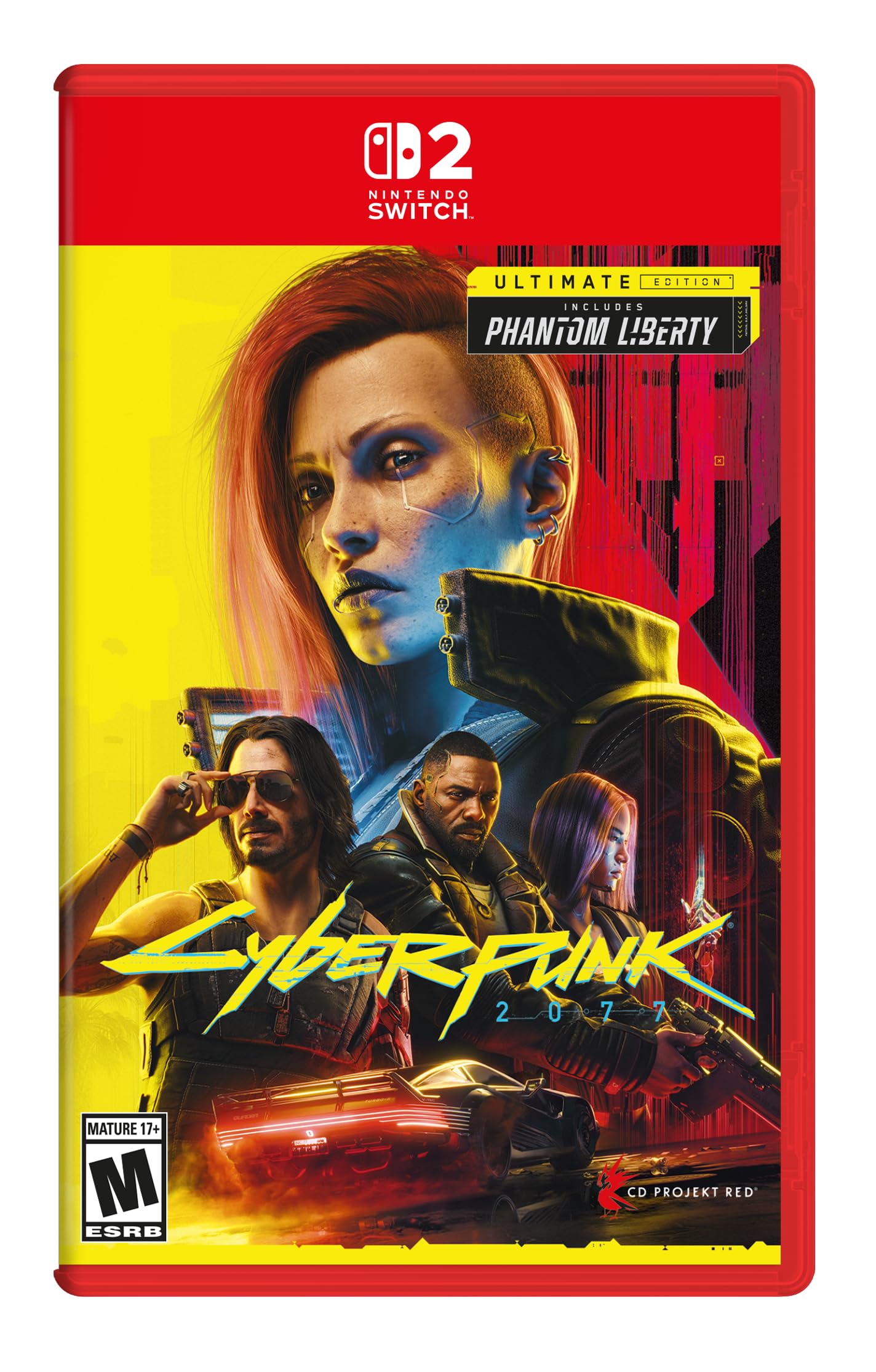 Cyberpunk 2077 Ultimate Edition North Switch 2 (Импортированная Америка) – красный
Cyberpunk 2077 Ultimate Edition North Switch 2 (Импортированная Америка) – красный