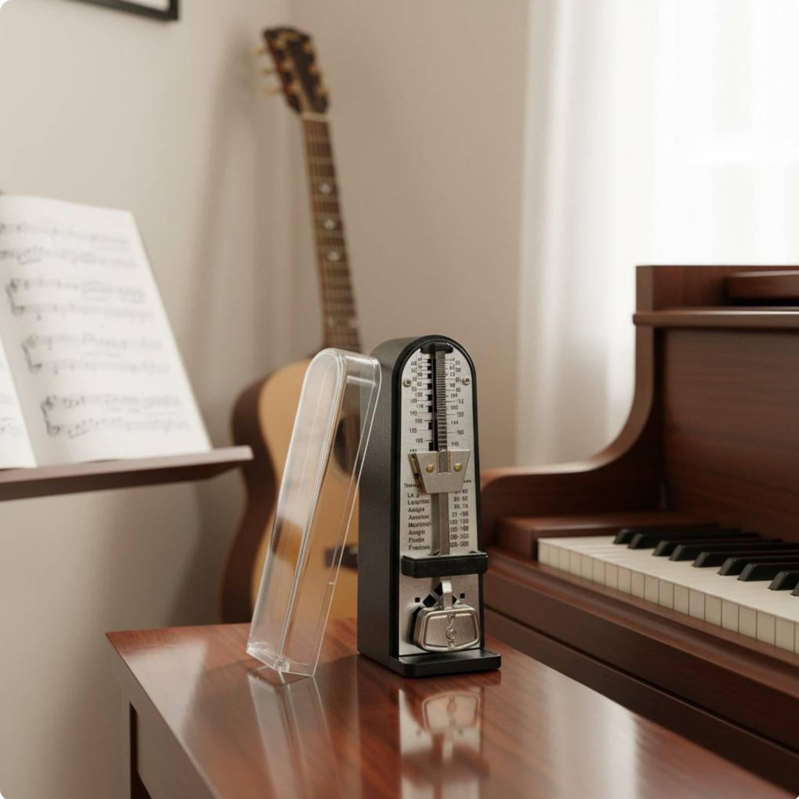 Mini Mechanical Metronome No Battery Required Portable Tempo Counter Wind up Beat Timer Long-Lasting Musical Instrument чорний
Mini Mechanical Metronome No Battery Required Portable Tempo Counter Wind up Beat Timer Long-Lasting Musical Instrument чорний