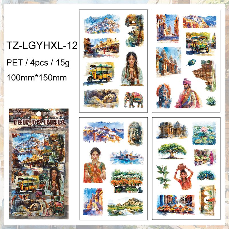 Voyage of Nations Series Vintage Travel Character Building Landscape PET Sticker Creative Journal Material Collage Stationery
Voyage of Nations Series Vintage Travel Character Building Landscape PET Sticker Creative Journal Material Collage Stationery