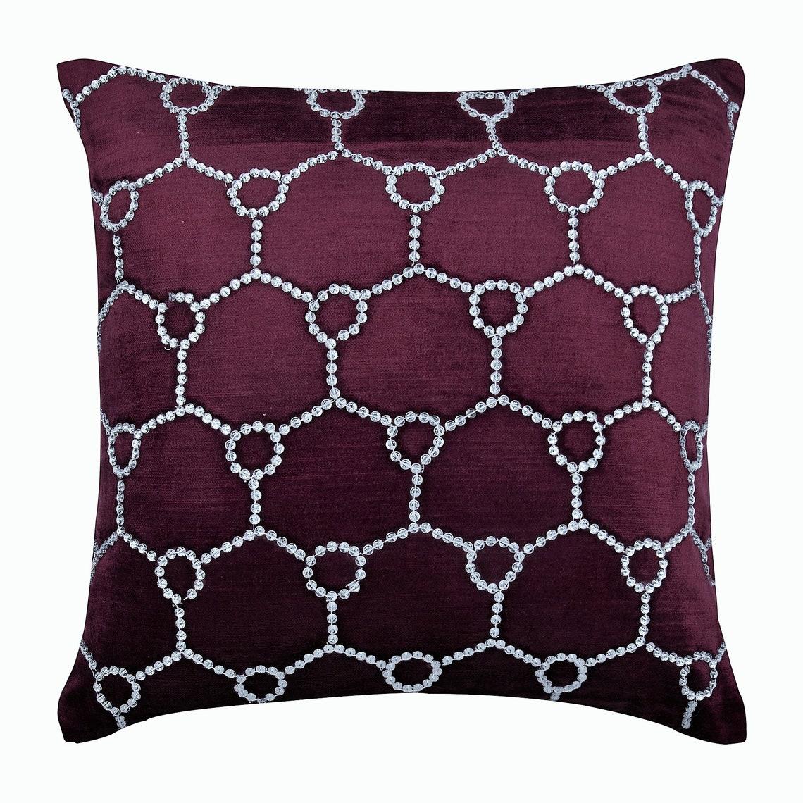 The HomeCentric Purple Shams Crystals Lattice Trellis Pillow Shams Pillow Shams Velvet Shams Art Deco Pillow Shams Modern Geometric - Crystal Jaal
The HomeCentric Purple Shams Crystals Lattice Trellis Pillow Shams Pillow Shams Velvet Shams Art Deco Pillow Shams Modern Geometric - Crystal Jaal
