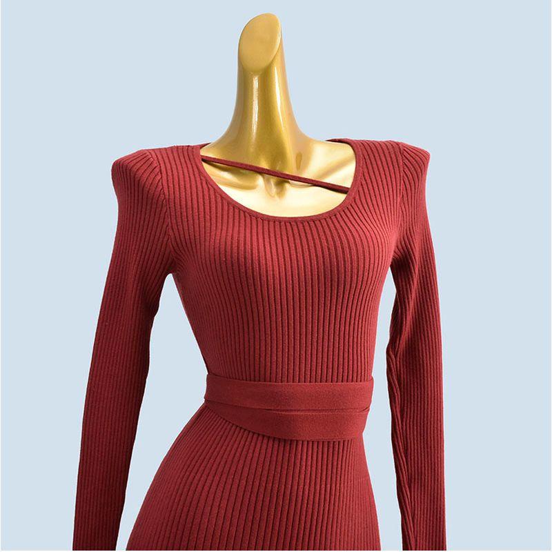 Hepburn Style Knitted dress Women Autumn and Winter New Niche Mid-Length Slim fit Versatile Bottoming Sweater A- line Skirt Wine red long 104 Bust size 56-88 One size
Hepburn Style Knitted dress Women Autumn and Winter New Niche Mid-Length Slim fit Versatile Bottoming Sweater A- line Skirt Wine red long 104 Bust size 56-88 One size
