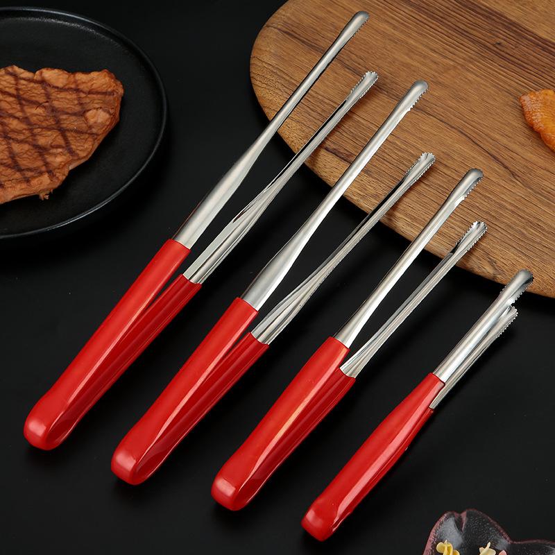 Stainless Steel Barbecue Meat Clip Kitchen Supplies for Frying Steak Korean Style Barbecue Clip with Red Glue Food Clip
Stainless Steel Barbecue Meat Clip Kitchen Supplies for Frying Steak Korean Style Barbecue Clip with Red Glue Food Clip