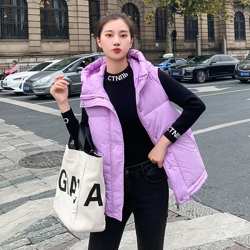 Модний пуховий бавовняний жилет з капюшоном Жіночий жилет без рукавів Верхній одяг Жилет Модний жилет XL фіолетовий
Модний пуховий бавовняний жилет з капюшоном Жіночий жилет без рукавів Верхній одяг Жилет Модний жилет XL фіолетовий