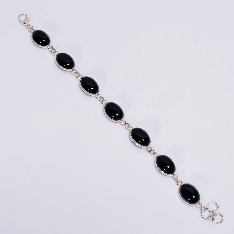 Awesome Top Grade Qualite 100% Natural Black Onyx Oval Shape Ethnic Style Handmade Jewelry 925 Steling Silver Plated Bracelet 7-8 WSJ-4664 7-8 чорний 
Awesome Top Grade Qualite 100% Natural Black Onyx Oval Shape Ethnic Style Handmade Jewelry 925 Steling Silver Plated Bracelet 7-8 WSJ-4664 7-8 чорний