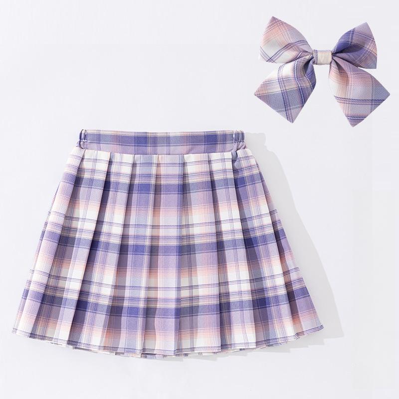 Юбка JK для девочек, юбка в клетку, детское весеннее платье, юбка в стиле колледжа, плиссированная юбка, осенняя юбка, летняя короткая юбка 130