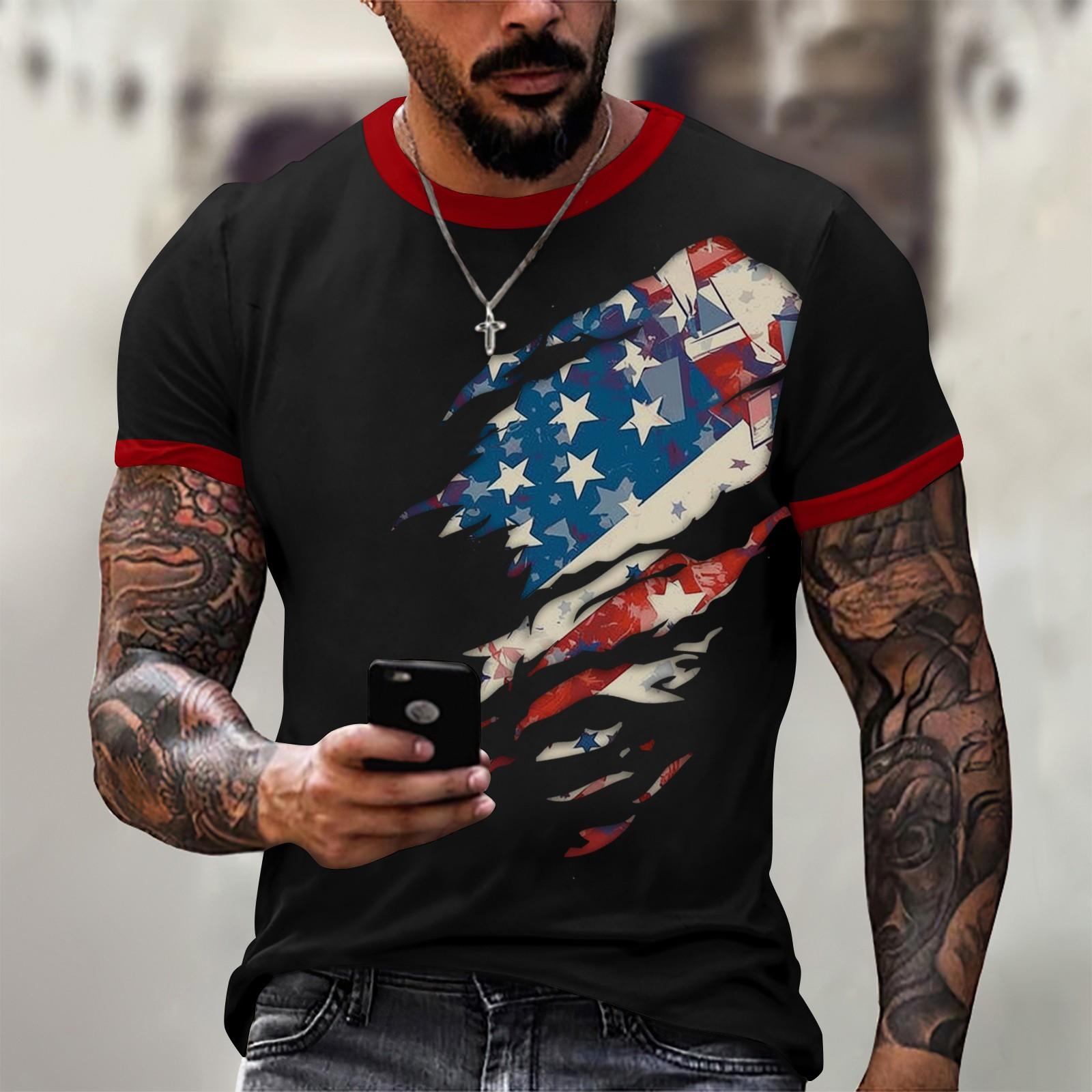 Популярна літня чоловіча футболка з круглим вирізом і короткими рукавами L синій
Популярна літня чоловіча футболка з круглим вирізом і короткими рукавами L синій