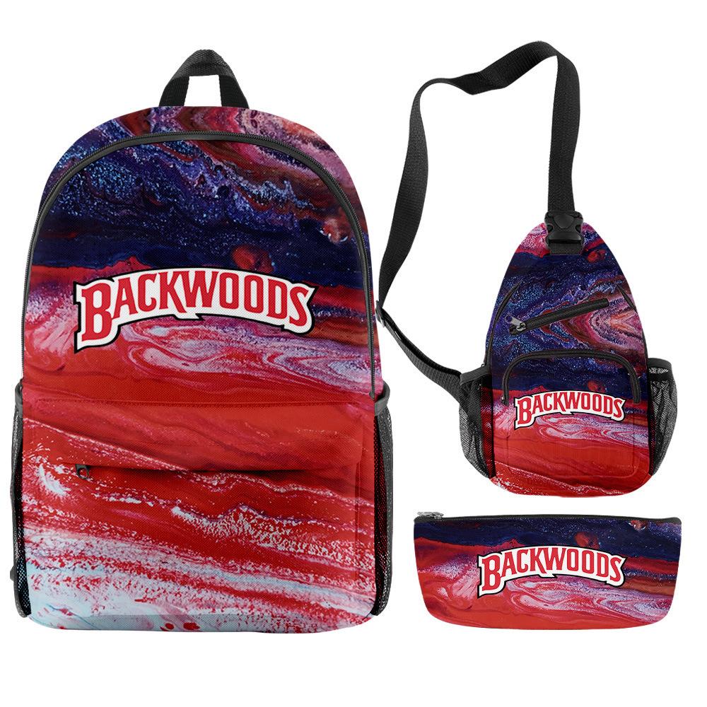 Backwoods Cigar 3D Digital Printing Fashion Campus Outdoor Backpack Three-Piece Set three-piece backpack set
Backwoods Cigar 3D Digital Printing Fashion Campus Outdoor Backpack Three-Piece Set three-piece backpack set