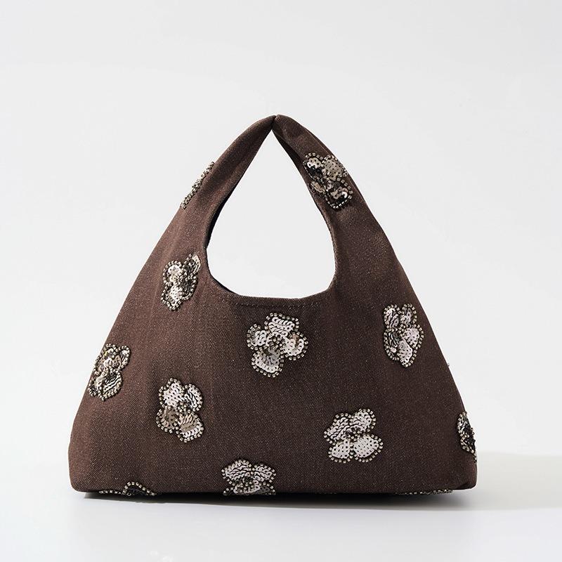 1pcs Creative Denim Tote Bag Retro Exquisite Sequin Flower Handbag Stylish Daily Casual Denim Handheld Bag кавовий
1pcs Creative Denim Tote Bag Retro Exquisite Sequin Flower Handbag Stylish Daily Casual Denim Handheld Bag кавовий