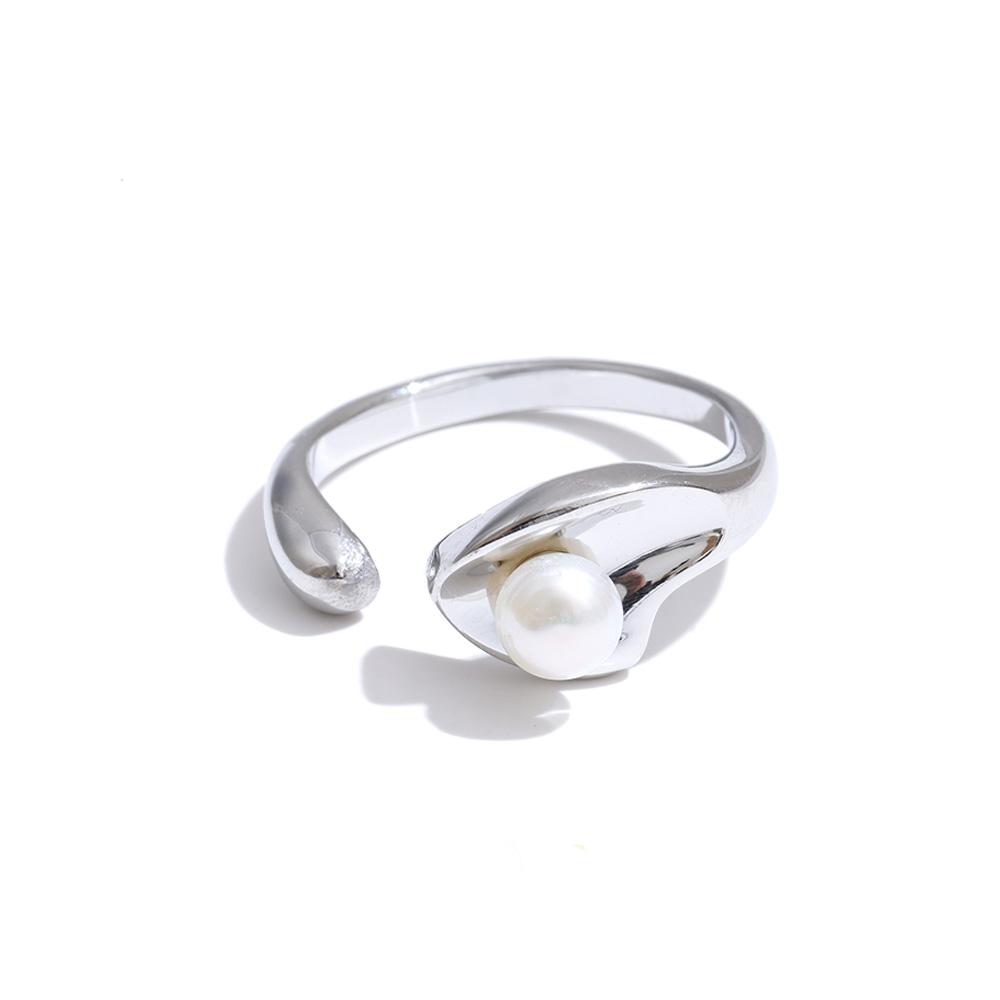 Yhpup New Stainless Steel Imitation Pearl Adjustable Ring Prevent Allergy Metal PVD Plated Chic Fashion Finger Jewelry Recommend resizable
Yhpup New Stainless Steel Imitation Pearl Adjustable Ring Prevent Allergy Metal PVD Plated Chic Fashion Finger Jewelry Recommend resizable