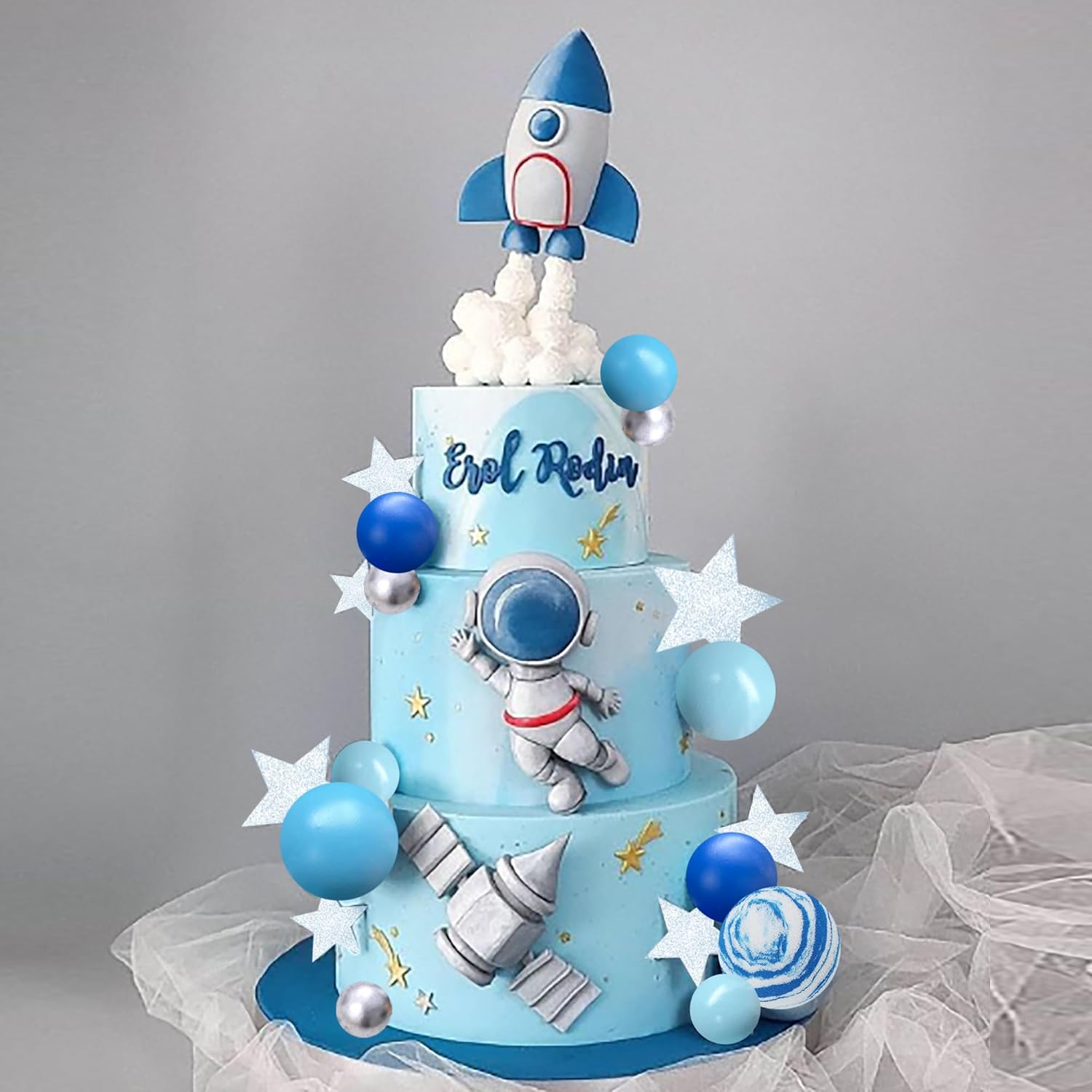 Space Cake Toppers Outer Space Astronaut Figurines Rocket Balls and Stars Space Theme Decorations for Birthday Party Supplies
Space Cake Toppers Outer Space Astronaut Figurines Rocket Balls and Stars Space Theme Decorations for Birthday Party Supplies