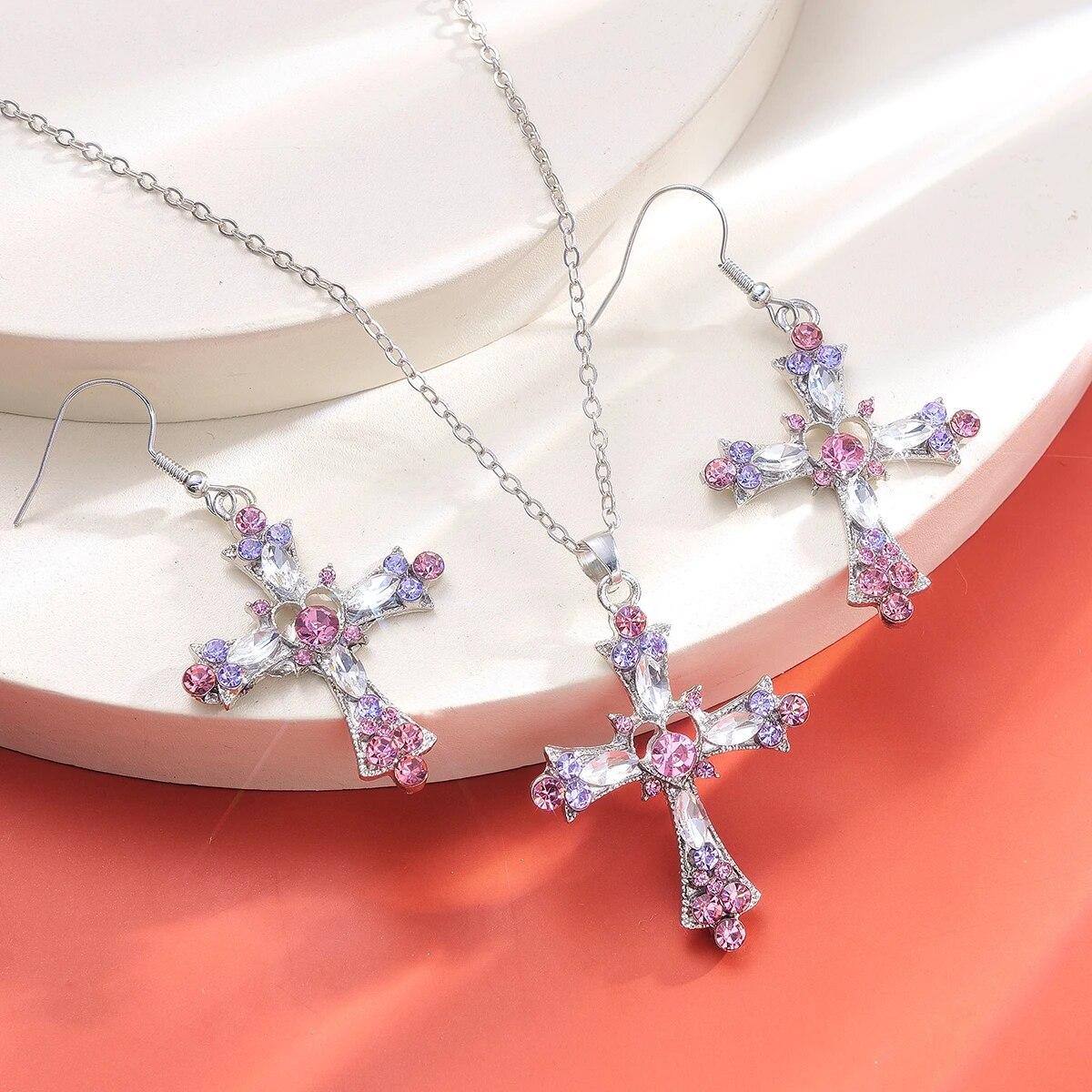 3 Pcs/Set New Fashionable And Minimalist Cross Heart Pendants Earrings Necklaces Jewelry Sets Women s Party GiftsTrendy Jewelry
3 Pcs/Set New Fashionable And Minimalist Cross Heart Pendants Earrings Necklaces Jewelry Sets Women s Party GiftsTrendy Jewelry