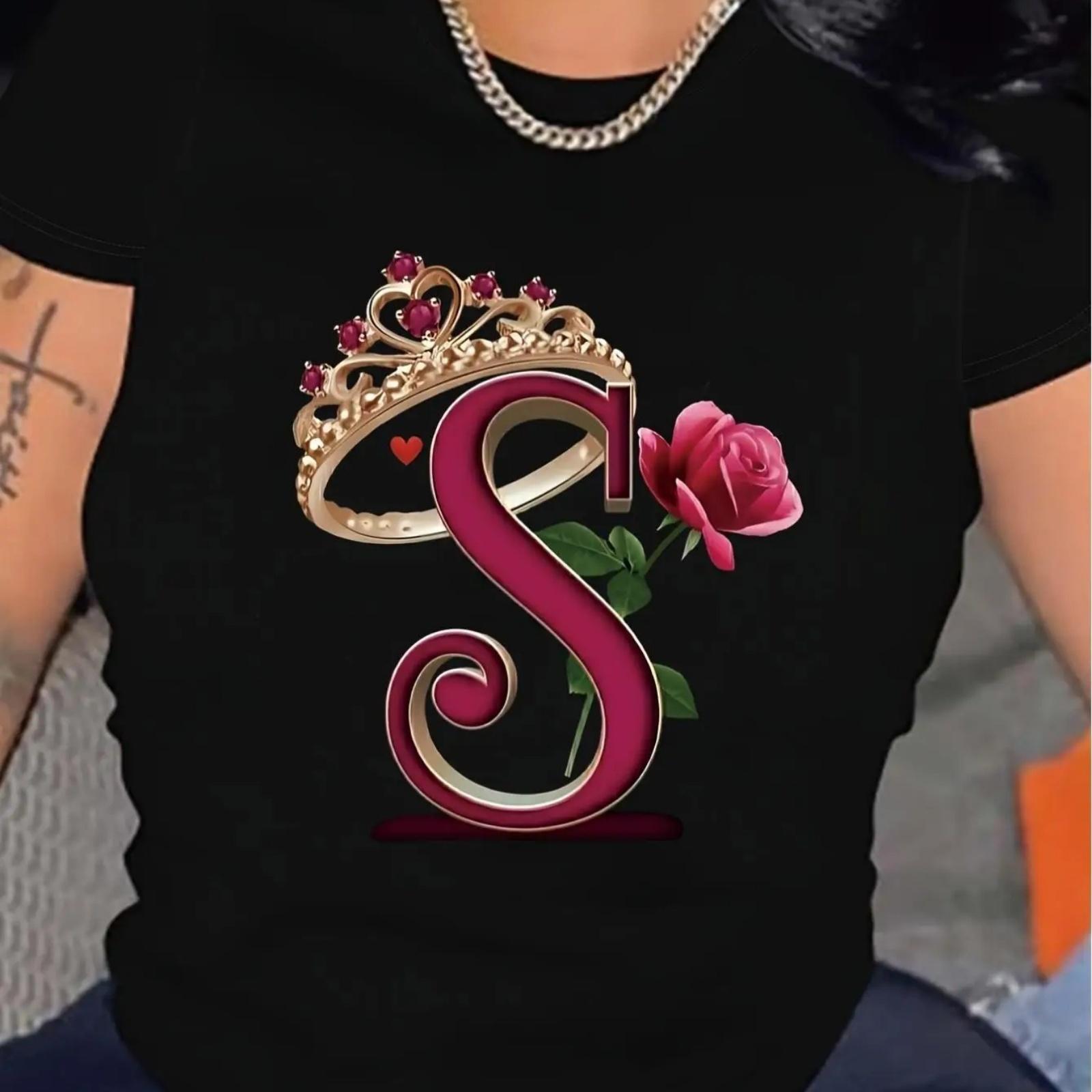 Chic Purple Crown Rose Graphic Tee for Women - Casual Short Sleeve Crew Neck, Perfect for Tee For Adult, Men, XXXXXL різнокольоровий
Chic Purple Crown Rose Graphic Tee for Women - Casual Short Sleeve Crew Neck, Perfect for Tee For Adult, Men, XXXXXL різнокольоровий