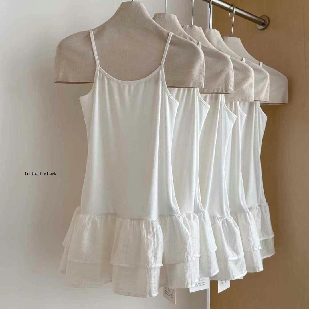 Women s Slim Fit Lace Trim Ruffle Hem Camisole - Ballet Style Summer Top in White Large
Women s Slim Fit Lace Trim Ruffle Hem Camisole - Ballet Style Summer Top in White Large