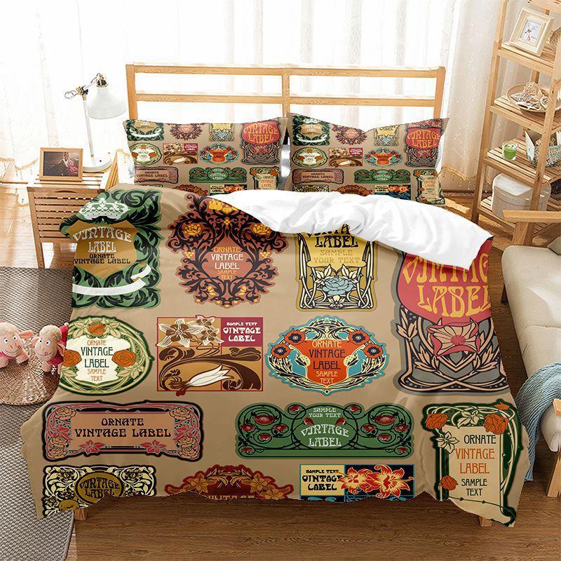 Модная технология печати, 3D цифровая печать, постельное белье, пододеяльники, наволочки, комплекты из трех предметов 135 * 200Cm two-piece set