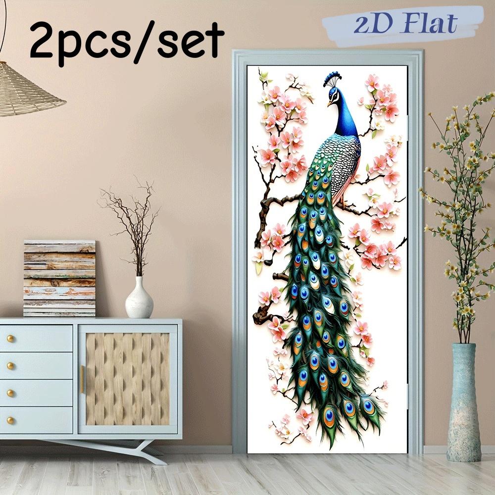 2pcs peacock wall stickers, with vibrant patterns and rich details of peacock feathers, paired with blooming pink flowers, showc (as the picture,38.5x200cmx2)
2pcs peacock wall stickers, with vibrant patterns and rich details of peacock feathers, paired with blooming pink flowers, showc (as the picture,38.5x200cmx2)