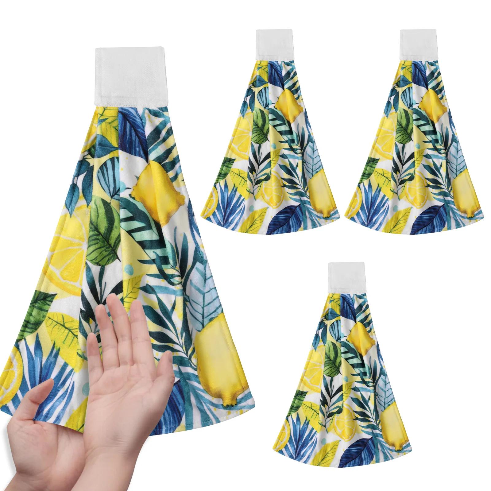 4Pcs Hanging Hand Towel Set Absorbent Kitchen Cleaning Towel with Hanging Loop Versatile Soft Fast Drying Hanging Tie for Home 4 Pcs лимон
4Pcs Hanging Hand Towel Set Absorbent Kitchen Cleaning Towel with Hanging Loop Versatile Soft Fast Drying Hanging Tie for Home 4 Pcs лимон